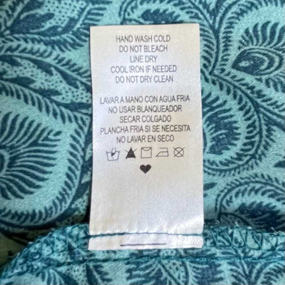 Chic Teal Patterned Women's Blouse - image 5